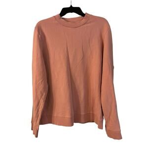 COS Men's Sweatshirt Size Peach 100% Cotton Oversized Casual Crewneck Pullover L
